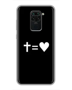 Чохол для Xiaomi Redmi Note 9 з картинкою «Хрест та Серце»