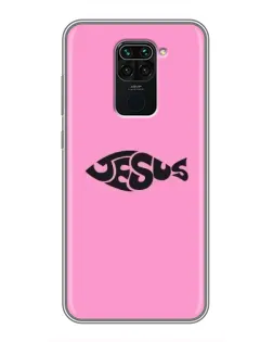 Чохол для Xiaomi Redmi Note 9 з картинкою «Рожевий символ Jesus»