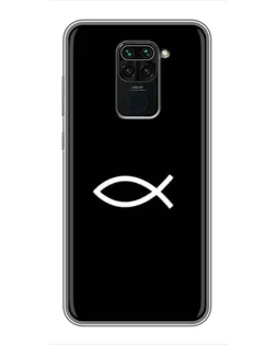 Чехол для Xiaomi Redmi Note 9 с картинкой «Символ рыбы Jesus»