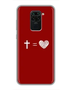 Чехол для Xiaomi Redmi Note 9 с картинкой «Уравнение любви»