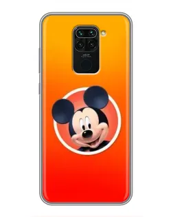 Чехол для Xiaomi Redmi Note 9 с картинкой «Mickey в круге»