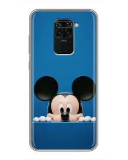 Чехол для Xiaomi Redmi Note 9 с картинкой «Микки выглядывает»