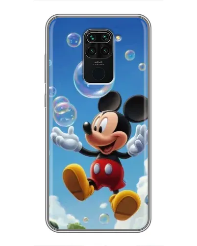 Чехол для Xiaomi Redmi Note 9 с картинкой «Mickey и мыльные пузыри»