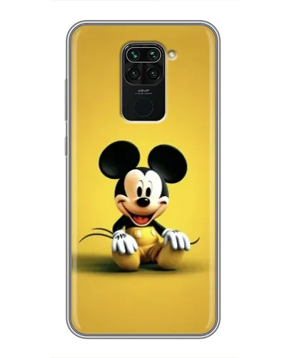 Чехол для Xiaomi Redmi Note 9 с картинкой «Микки на желтом»