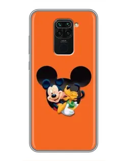 Чехол для Xiaomi Redmi Note 9 с картинкой «Сердце Микки Минни»