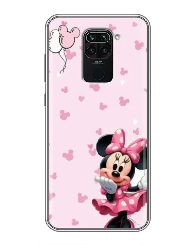 Чехол для Xiaomi Redmi Note 9 с картинкой «Минни Маус и сердечки»