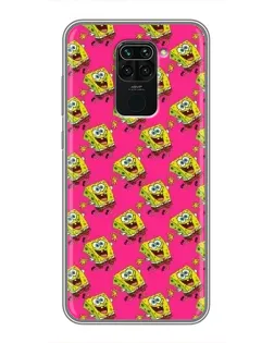 Чехол для Xiaomi Redmi Note 9 с картинкой «Розовый паттерн»