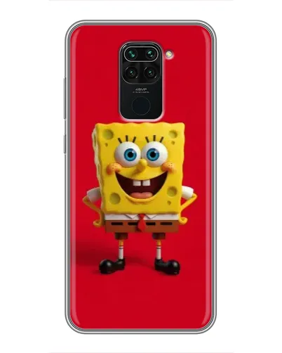 Чехол для Xiaomi Redmi Note 9 с картинкой «Спанч Боб на красном» Чехол для Xiaomi Redmi Note 9 с картинкой «Спанч Боб на красном»
