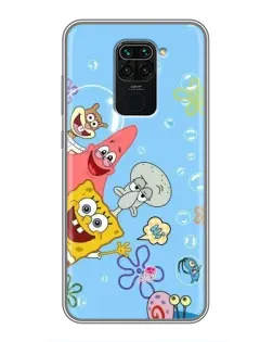 Чехол для Xiaomi Redmi Note 9 с картинкой «Веселые пузырьки»