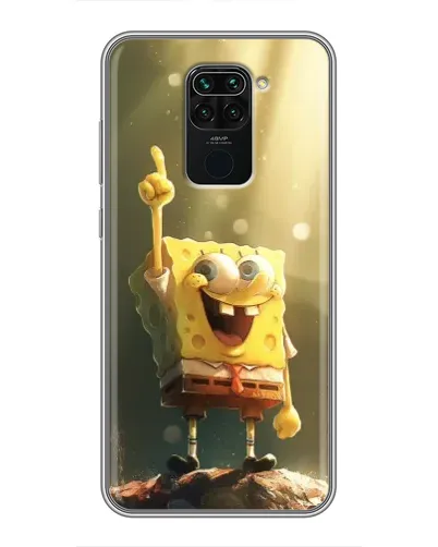 Чехол для Xiaomi Redmi Note 9 с картинкой «Сияющий Спанч Боб» Чехол для Xiaomi Redmi Note 9 с картинкой «Сияющий Спанч Боб»