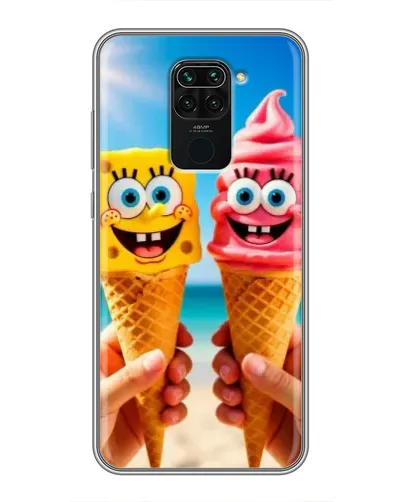 Чехол для Xiaomi Redmi Note 9 с картинкой «Спанч Боб мороженое» Чехол для Xiaomi Redmi Note 9 с картинкой «Спанч Боб мороженое»