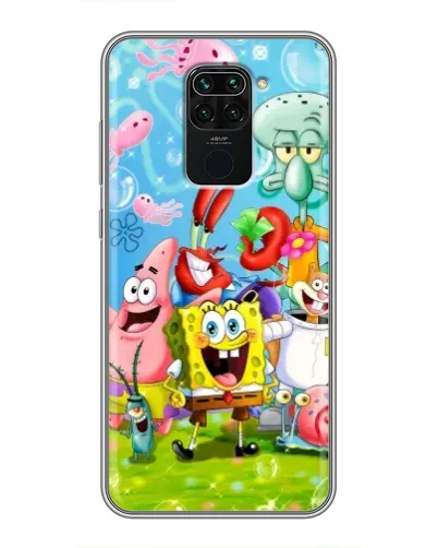Чехол для Xiaomi Redmi Note 9 с картинкой «Губка Боб и друзья» Чехол для Xiaomi Redmi Note 9 с картинкой «Губка Боб и друзья»