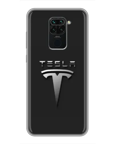 Чехол для Xiaomi Redmi Note 9 с картинкой «Стальной логотип Tesla» Чехол для Xiaomi Redmi Note 9 с картинкой «Стальной логотип Tesla»