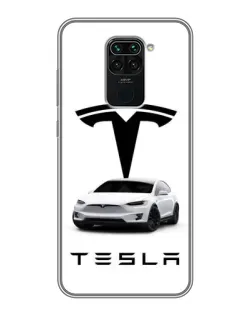 Чехол для Xiaomi Redmi Note 9 с картинкой «Tesla White Style»