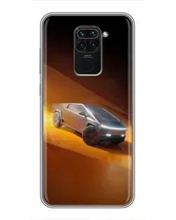 Чехол для Xiaomi Redmi Note 9 с картинкой «Cybertruck в пустыне»