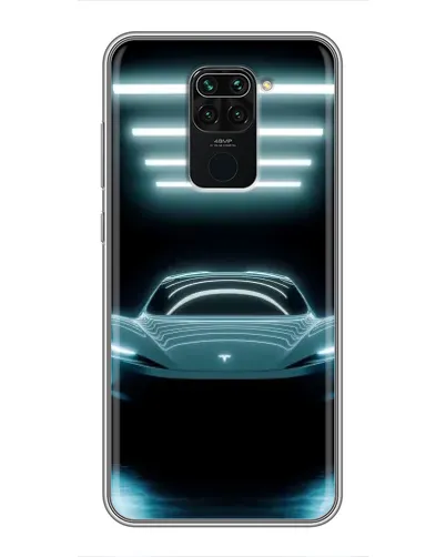 Чехол для Xiaomi Redmi Note 9 с картинкой «Tesla в неоне» Чехол для Xiaomi Redmi Note 9 с картинкой «Tesla в неоне»
