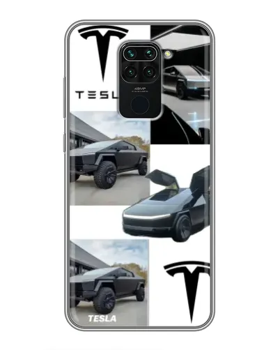 Чехол для Xiaomi Redmi Note 9 с картинкой «Коллаж Cybertruck Tesla» Чехол для Xiaomi Redmi Note 9 с картинкой «Коллаж Cybertruck Tesla»