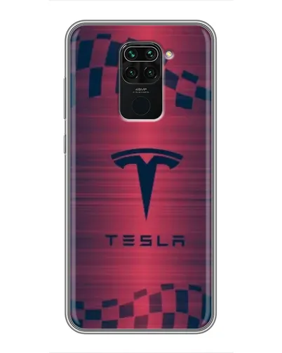 Чехол для Xiaomi Redmi Note 9 с картинкой «Тесла красный карбон» Чехол для Xiaomi Redmi Note 9 с картинкой «Тесла красный карбон»