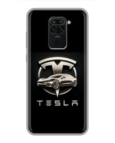 Чехол для Xiaomi Redmi Note 9 с картинкой «Tesla — серебристое авто» Чехол для Xiaomi Redmi Note 9 с картинкой «Tesla — серебристое авто»