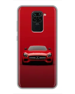 Чехол для Xiaomi Redmi Note 9 с картинкой «Красный Mercedes AMG»