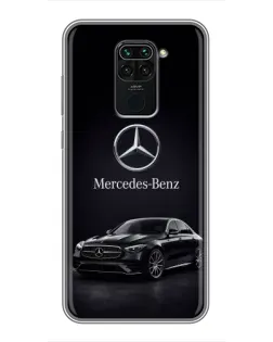 Чехол для Xiaomi Redmi Note 9 с картинкой «Mercedes — решетка радиатора»