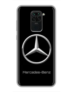 Чехол для Xiaomi Redmi Note 9 с картинкой «Mercedes Silver Logo»