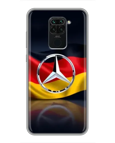 Чехол для Xiaomi Redmi Note 9 с картинкой «Mercedes — флаг Германии»