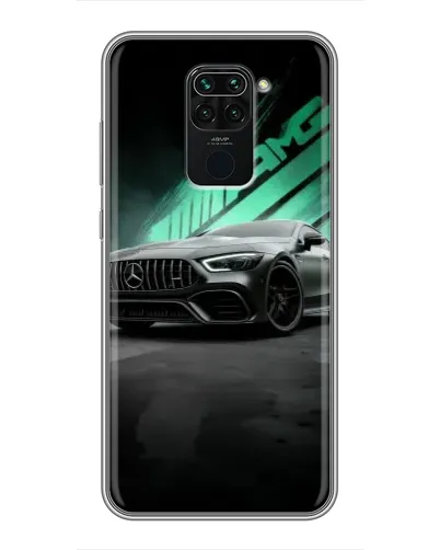 Чехол для Xiaomi Redmi Note 9 с картинкой «Темный Mercedes AMG»