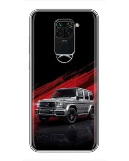 Чехол для Xiaomi Redmi Note 9 с картинкой «Mercedes G-Class красный»
