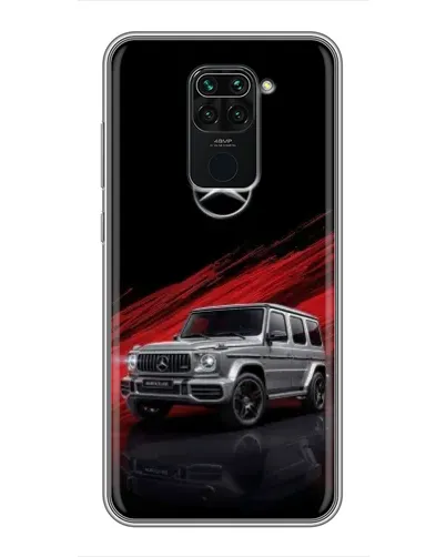 Чехол для Xiaomi Redmi Note 9 с картинкой «Mercedes G-Class красный»