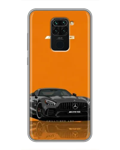 Чехол для Xiaomi Redmi Note 9 с картинкой «Оранжевый Mercedes AMG»