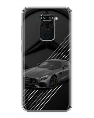 Чехол для Xiaomi Redmi Note 9 с картинкой «Mercedes AMG — графика»