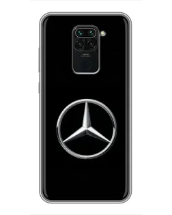 Чехол для Xiaomi Redmi Note 9 с картинкой «Mercedes классический лого»