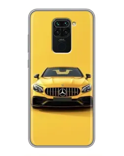 Чехол для Xiaomi Redmi Note 9 с картинкой «Желтый Mercedes GT»