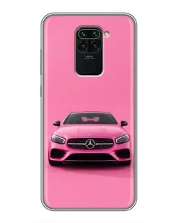 Чехол для Xiaomi Redmi Note 9 с картинкой «Розовый Mercedes AMG»