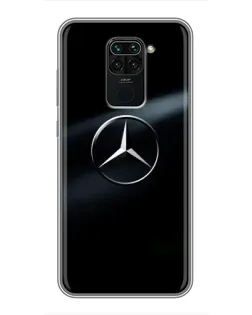 Чехол для Xiaomi Redmi Note 9 с картинкой «Mercedes на металле»