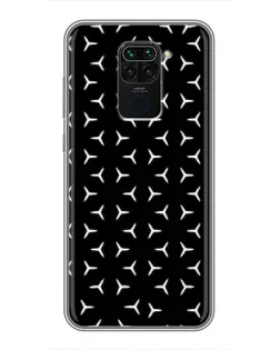Чехол для Xiaomi Redmi Note 9 с картинкой «Mercedes паттерн звезд»