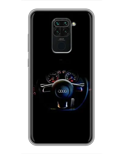 Чехол для Xiaomi Redmi Note 9 с картинкой «Салон Audi — руль»