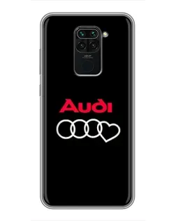 Чехол для Xiaomi Redmi Note 9 с картинкой «Логотип Audi Heart»