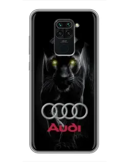 Чехол для Xiaomi Redmi Note 9 с картинкой «Пантера и Audi»