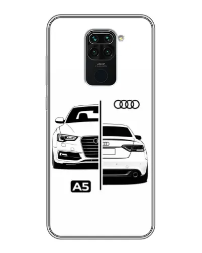Чехол для Xiaomi Redmi Note 9 с картинкой «Audi — контрастный дизайн»