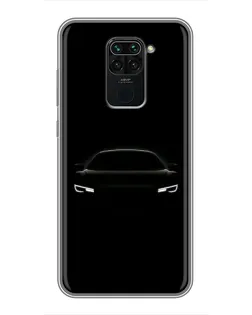 Чехол для Xiaomi Redmi Note 9 с картинкой «Взгляд Audi в темноте»