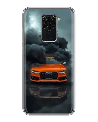 Чехол для Xiaomi Redmi Note 9 с картинкой «Audi в облаках дыма»