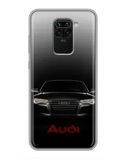 Чехол для Xiaomi Redmi Note 9 с картинкой «Audi — градиентный контур»