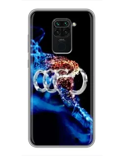 Чехол для Xiaomi Redmi Note 9 с картинкой «Энергия лого Audi»