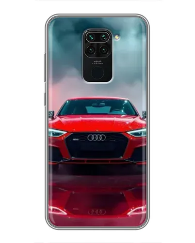 Чехол для Xiaomi Redmi Note 9 с картинкой «Audi RS — красный стиль»