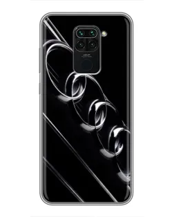 Чехол для Xiaomi Redmi Note 9 с картинкой «Audi — абстрактные кольца»