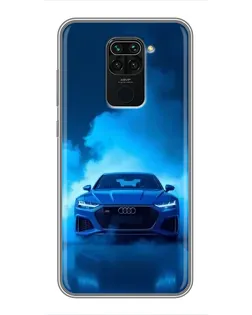 Чехол для Xiaomi Redmi Note 9 с картинкой «Audi — голубая энергия»