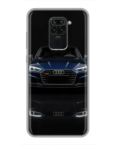 Чехол для Xiaomi Redmi Note 9 с картинкой «Audi — ночное отражение»