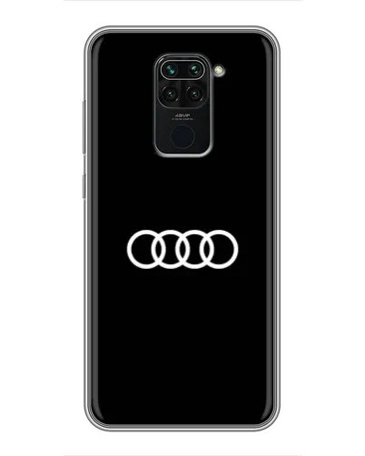 Чехол для Xiaomi Redmi Note 9 с картинкой «Audi White Logo»